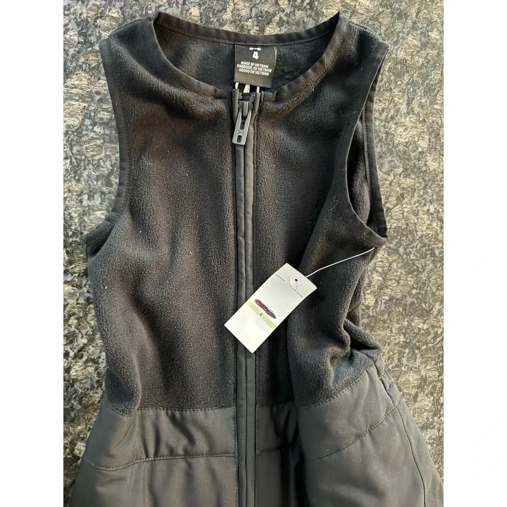 UNDER ARMOUR Snow Bibs‎ Unisex Toddler, Kids Size 4T. NWT. Black, Fleece Upper